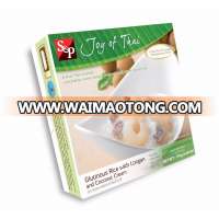 Frozen Thai Dessert Glutinous Rice with Longan and Coconut Cream